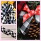 2.5" X 50 YD Wired Ribbon, Black and White, Buffalo Check Plaid Ribbon for Gift Wrapping, Christmas Decorations Indoor Home Decor, Craft Supplies & Materials